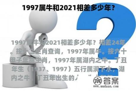 1997属牛和2021相差多少年？