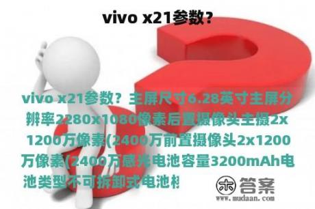 vivo x21参数？