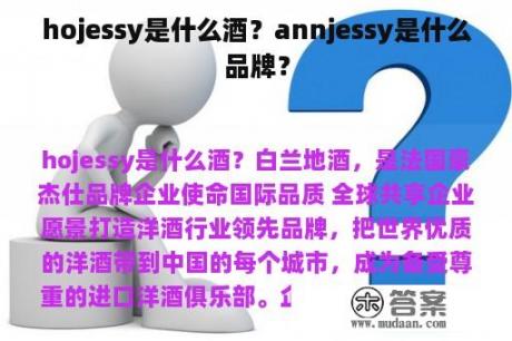 hojessy是什么酒？annjessy是什么品牌？