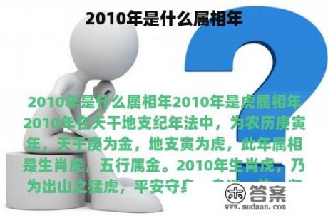 2010年是什么属相年