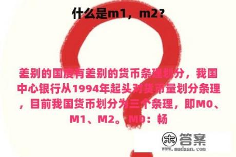 什么是m1，m2？