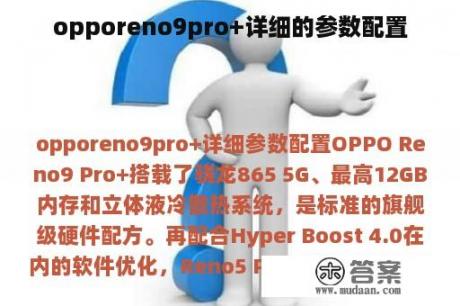 opporeno9pro+详细的参数配置