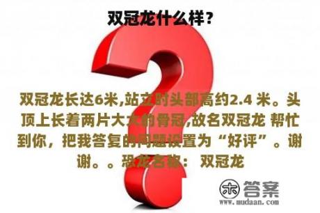 双冠龙什么样？