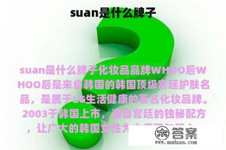 suan是什么牌子