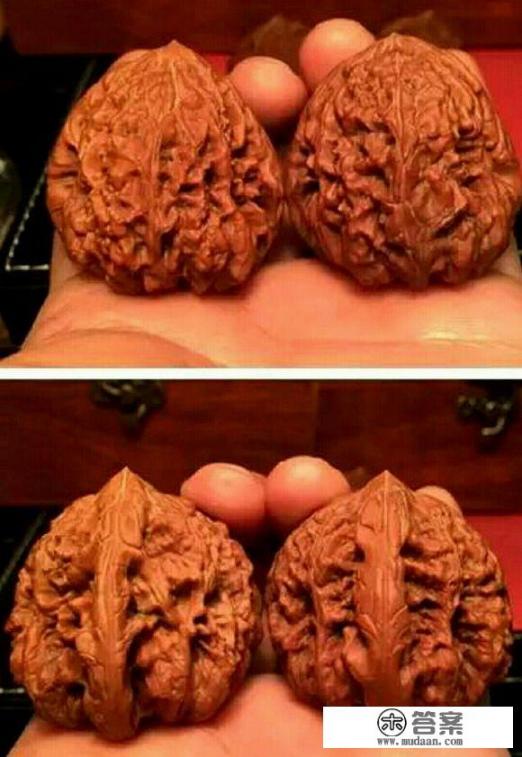 在一个老人身边买的一对文玩核桃，大家这个狮子头核桃值多少钱？