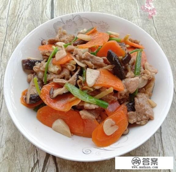 爆炒萝卜丝炒肉？