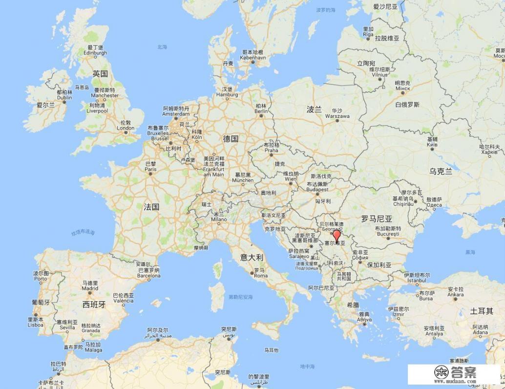 塞尔维亚在世界地图的位置 塞尔维亚在世界地图的位置