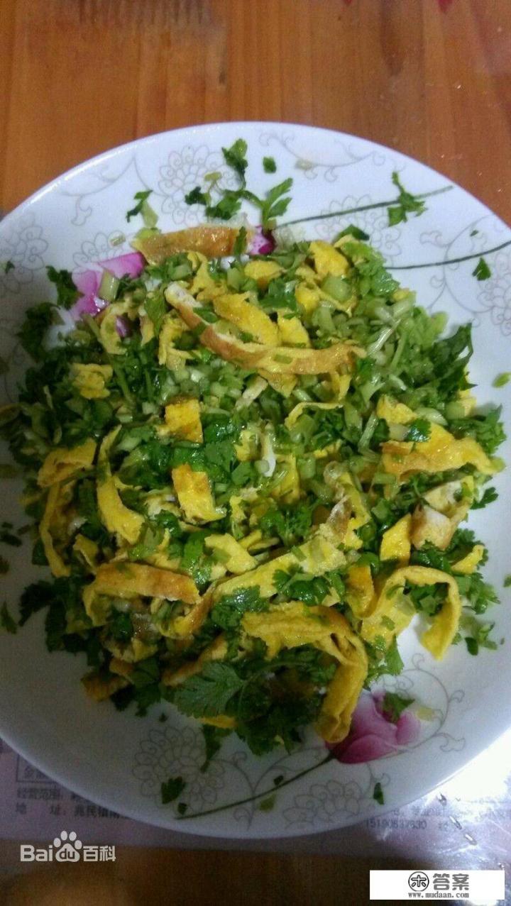 香菜炒鸡蛋的做法？