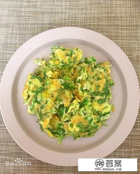 香菜炒鸡蛋的做法？
