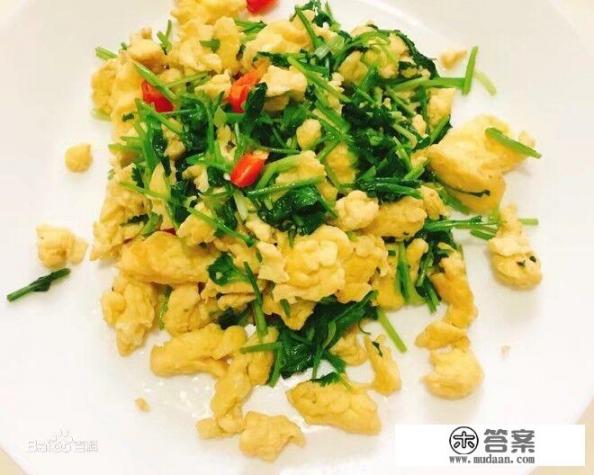 香菜炒鸡蛋的做法？