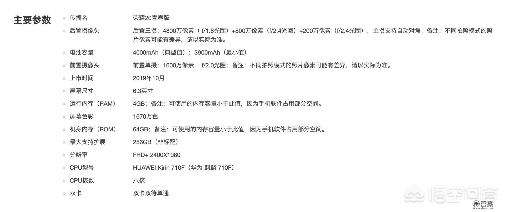 同样6+64G，为什么畅享10s比荣耀20青春版贵100元？