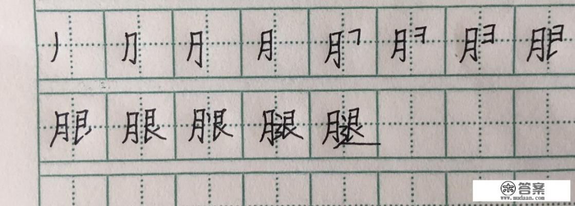 踢腿的笔顺? 踢腿的笔顺?