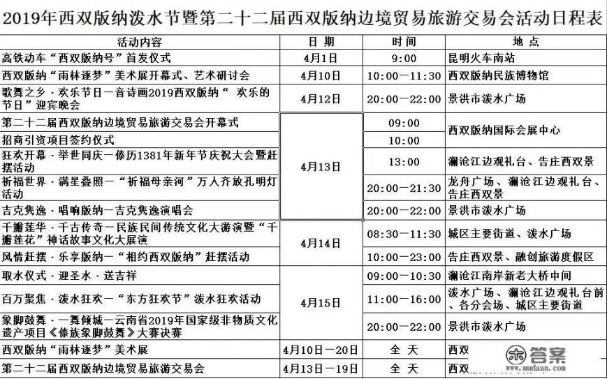 2023西双版纳泼水节几号到几号? 2023西双版纳泼水节几号到几号?