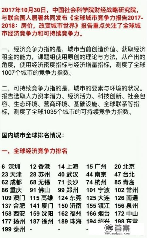 你认为江苏南通的综合实力，放在全国同等城市甚至高一级城市里是个什么水平？