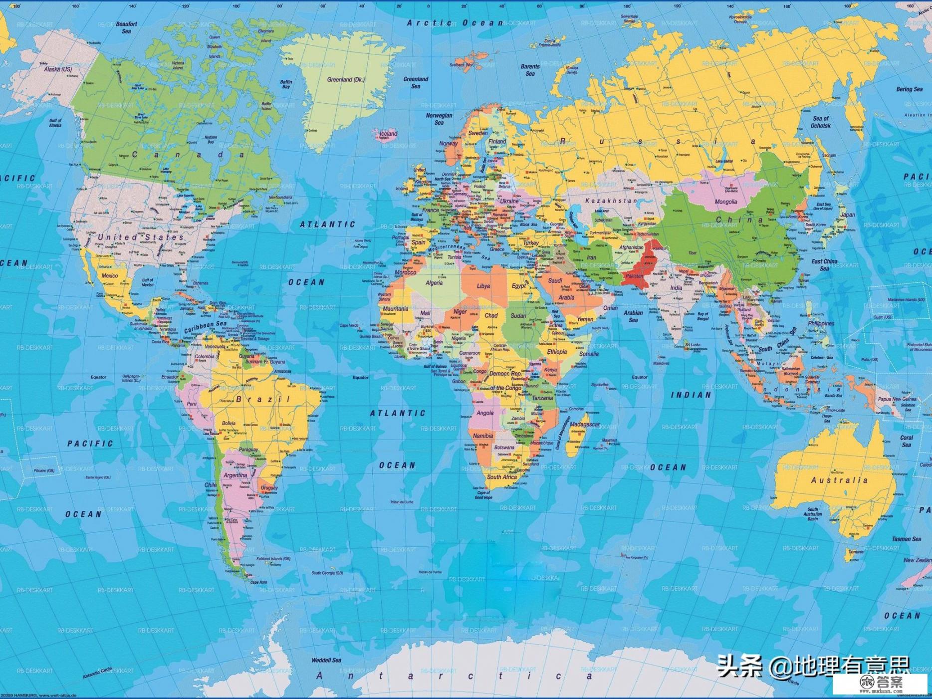 为什么中国的地理位置在世界地图上却是位于“中间”位置呢? 为什么中国的地理位置在世界地图上却是位于“中间”位置呢?