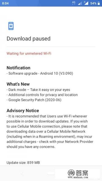 两年前发布的Nokia 1可以更新Android 10吗？