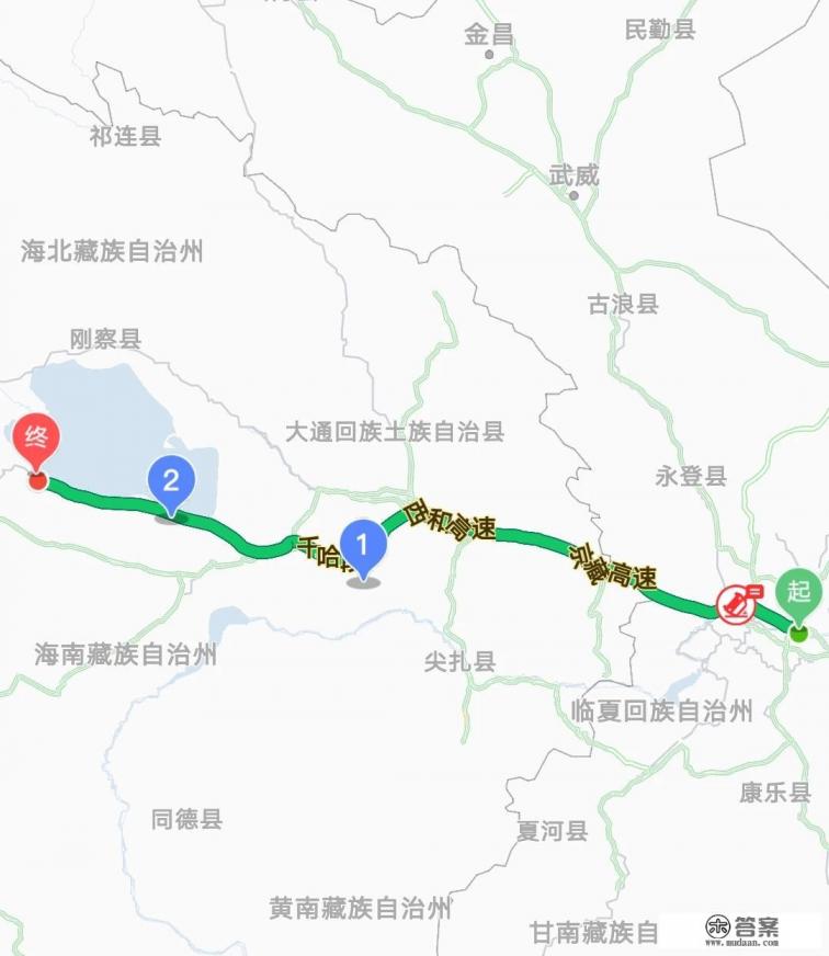 郑州到西宁沿途景点？