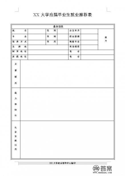 学校的毕业推荐表有用吗